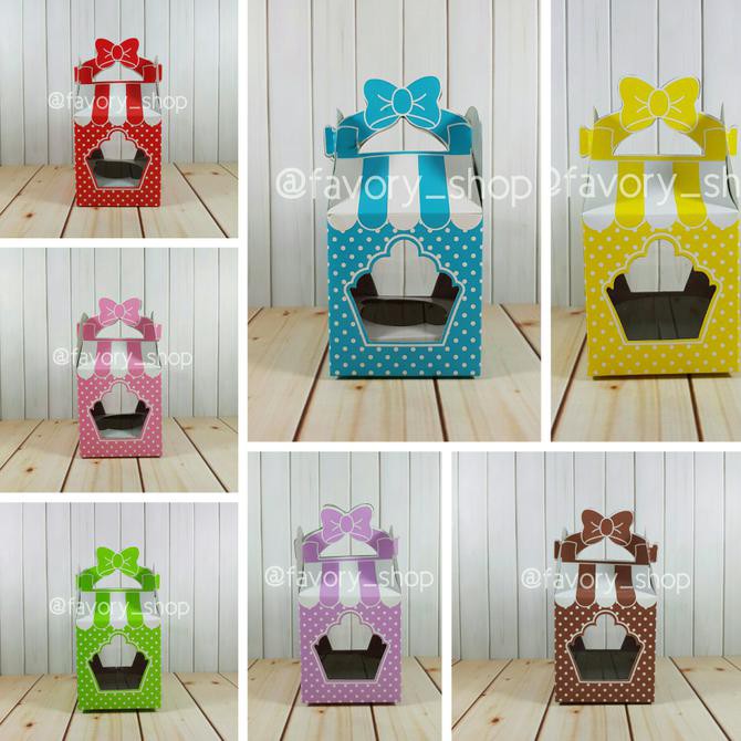 

Dus Cupcake isi 1 Polka Pita / Box Kemasan Kue Cupcake Single