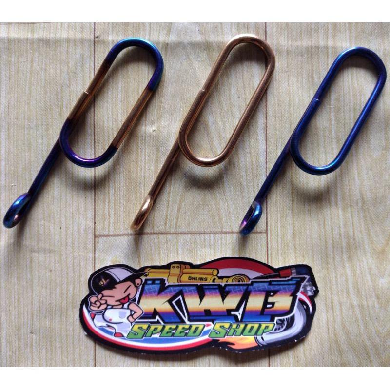 Klem selang rem kawat twotone 2tone blue
