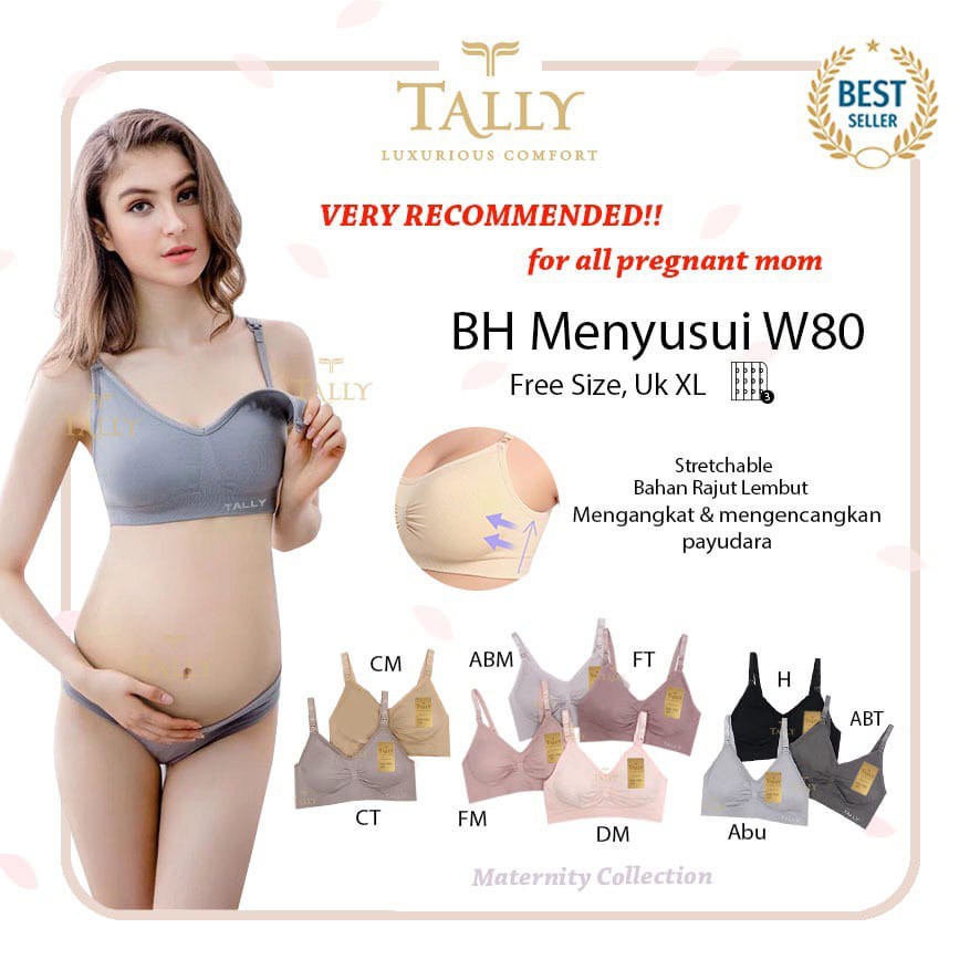 Bh Bra MENYUSUI Tally W80 (Cup B) Rajut | Bra Menyusui Busa Sedang Tanpa Kawat |fckv