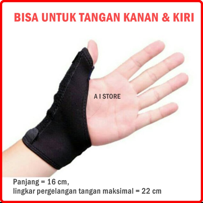 Thumb Splint Wrist Band De Quervain Support Fingger Hand Jempol Tangan Pergelangan Tangan Velcro Terapi Jempol Pelurus Jempol Membantu terapi cidera jari / Wrist Thumb Support / Deker Ibu Jari / De Quervain / Arthritis / Stabilizer / Splint / Orthosis