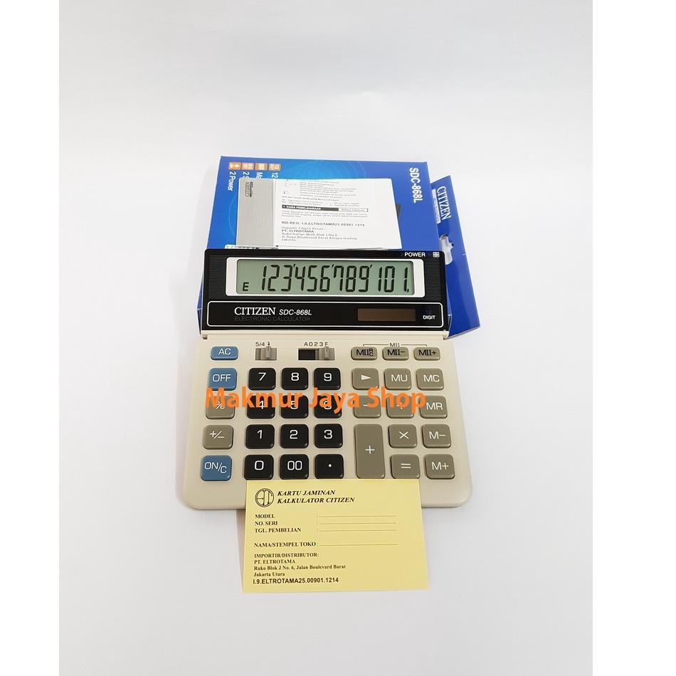 

7.7 Serba Murah [Original] Calculator Citizen SDC868L / SDC 868 L - Kalkulator asli .,.,