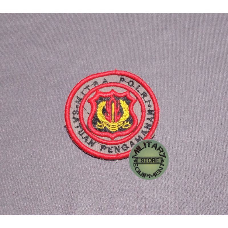 ATRIBUT BORDIR TIMBUL LOGO MITRA POLRI
