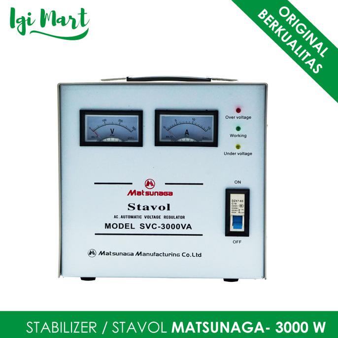 Populer] Stavolt Svc 3000W Matsunaga / Stabilizer Svc 3000Va Mts / 3000 Watt