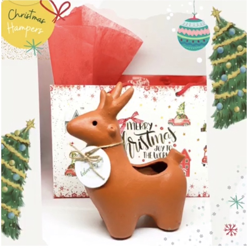 

Hampers natal pot karakter Rusa/christmas gift/ kado natal/hampers murah
