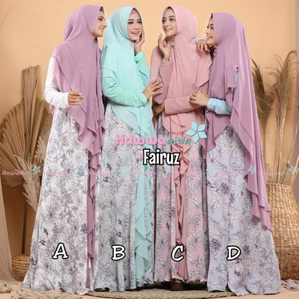 Gamis FAIRUZ SYARI Original by HAWWA AIWA