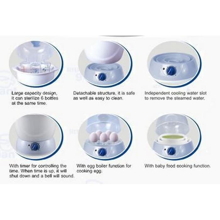 Ibu & Bayi - Perlengkapan Makan Bayi - Botol Susu Sanitizer - Mesin Steril 6 Botol Susu Bayi Dan
