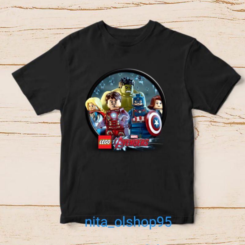 baju anak lego Marvel superhero kaos lego