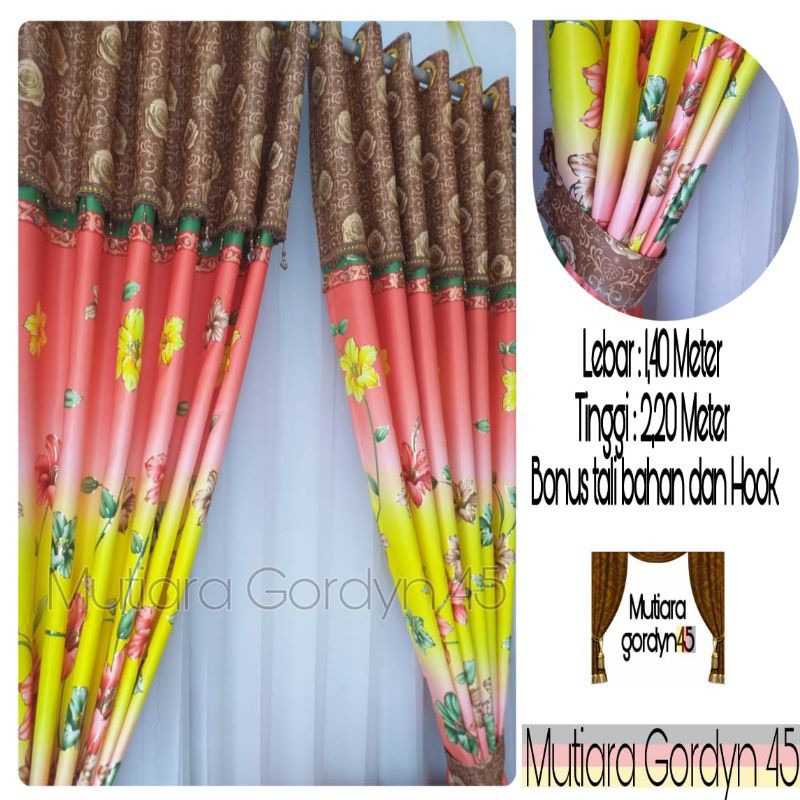 GORDEN Blackout PONI LURUS FLOWER COKLAT