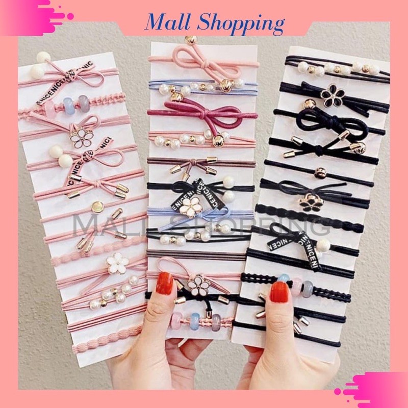 KARET KUNCIR RAMBUT KOREA 100 PCS/ Ikat rambut korea/ Tali rabut-1
