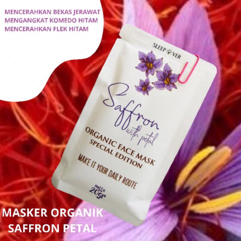SLEEPOVER MASKER ORGANIK SAFFRON SAKURA CALENDULA 20gr