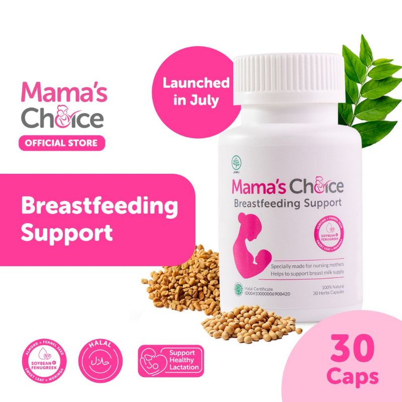 Mama's Choice Breastfeeding Support | Asi Booster Ibu Menyusui | Suplemen Pelancar Asi Kapsul