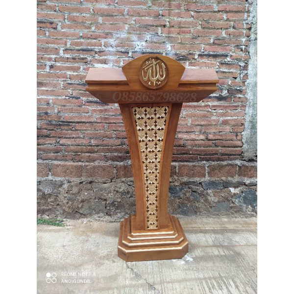 Mimbar Podium Minimalis Full Kayu Jati mimbar podium jokowi mimbar podium pidato jati asli mimbar mi