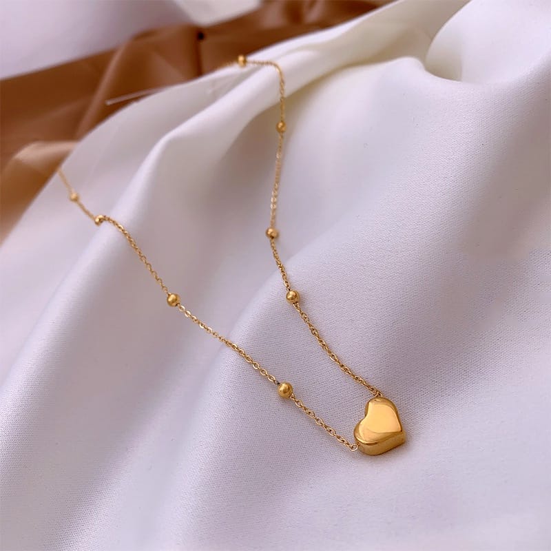 [ Bayar Ditempat ] Kalung Wanita Titanium Rose Gold Anti Karat Zircon / Accesories Wanita Kalung Korean Style / Kalung Aesthetic / COD