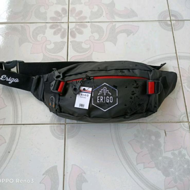 Terbatas yaa Erigo Waist Bag Pria Waterproof Anti Air Tas Selempang Pinggang Premium Murah RL4N