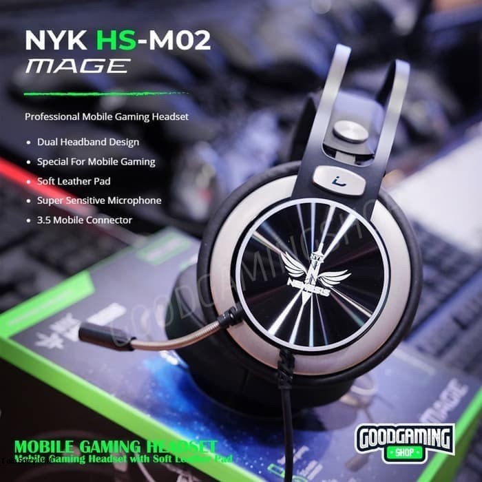 NYK Nemesis Mage HS-M02 Mobile Gaming Headphone Garansi Resmi - Hitam