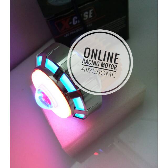 Lampu depan projie mini x-case mini model bulat 4028