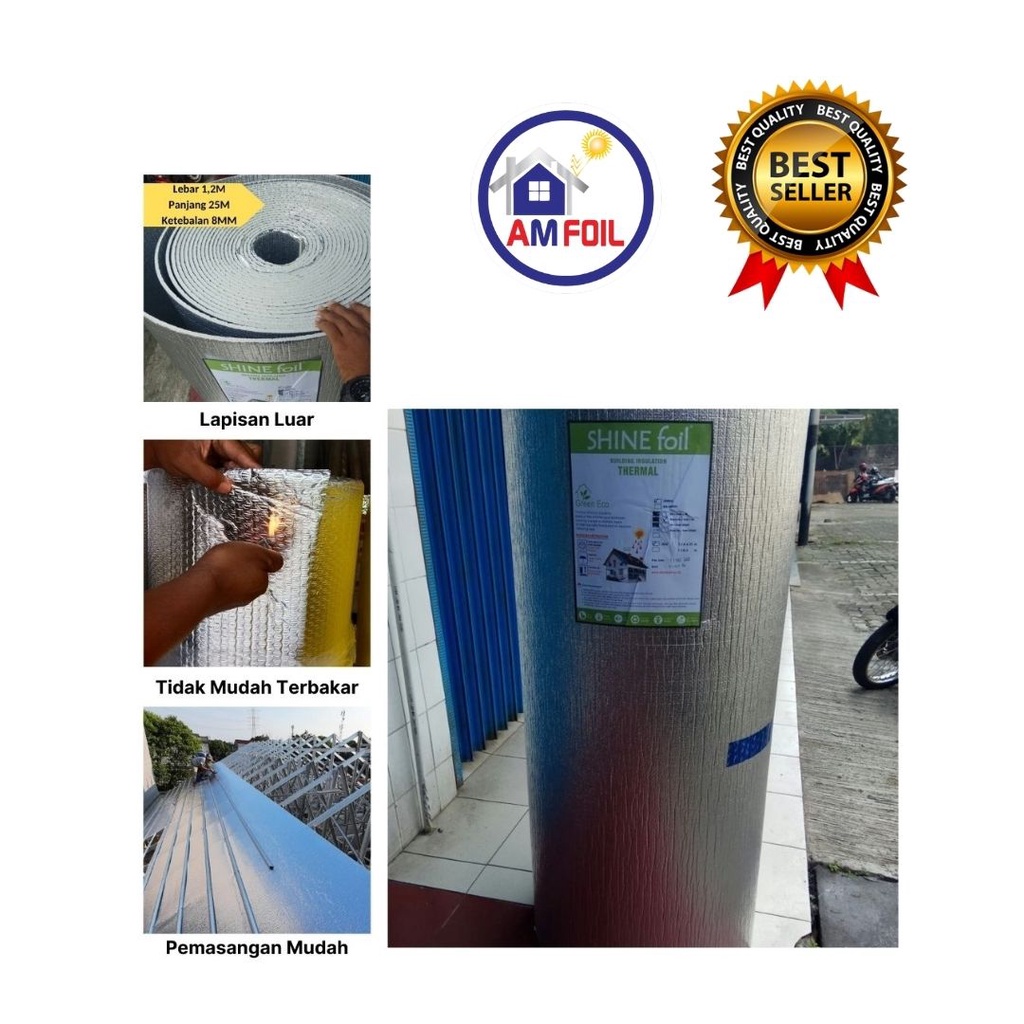 Alumunium Foil Thermal Insulation 8mm (Alumunium Foil Tipe Foam) - Alumunium Foil Atap - Alumunium F