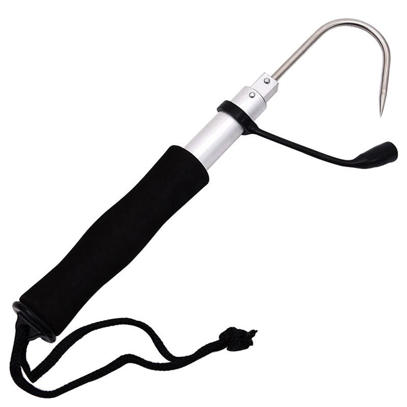 New Telescopic Retractable Fish Gaff Stainless Ice Sea Fishing Spear Hook Tackle