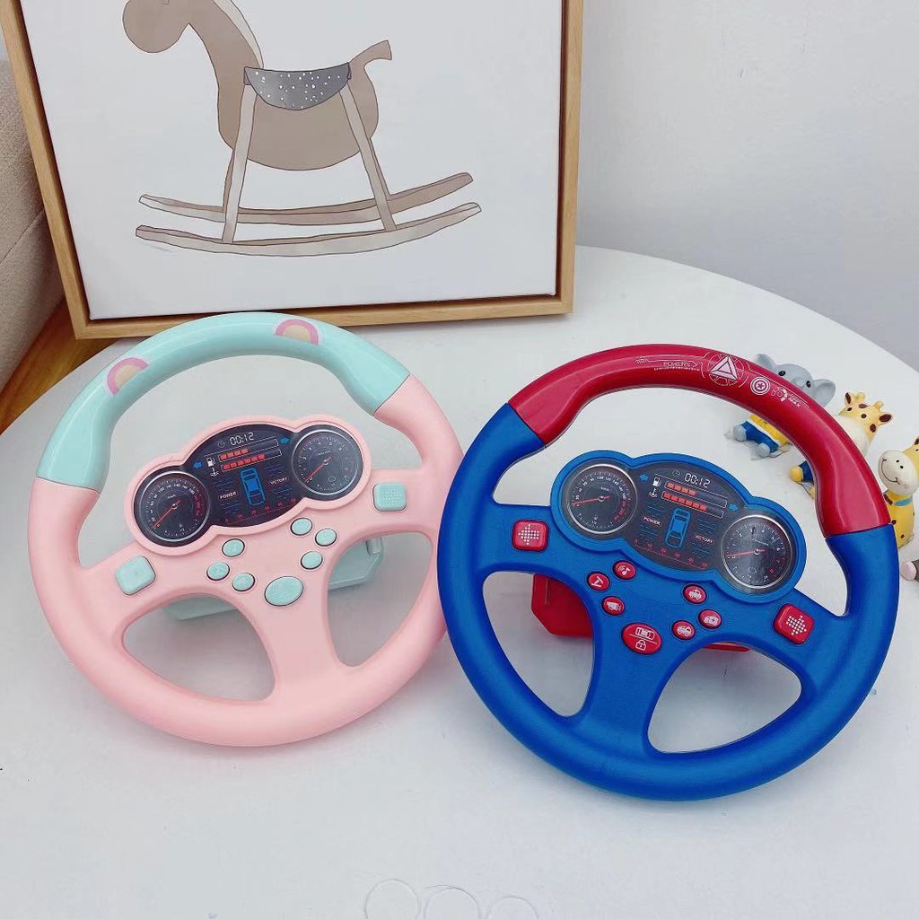 CR CM-C7 Mainan Anak Simulasi Setir Mobil Kemudi 360° Stir Mengemudi Driver Steering Wheel Music-1