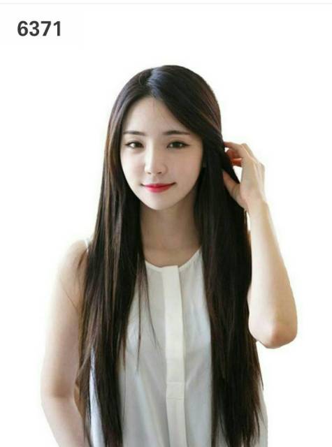 Wig kimiko panjang lurus tanpa poni belah tengah korea  6374