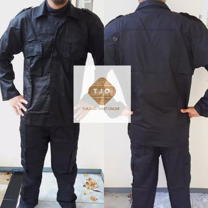 Ht50B21T10dse Baju / Seragam Pdl Brimob / Seragam Pdl Security - Hitam, M W0R01Gg