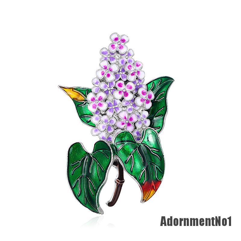 (Adornmentno1) Bros Pin Enamel Desain Bunga Lilac Untuk Wanita