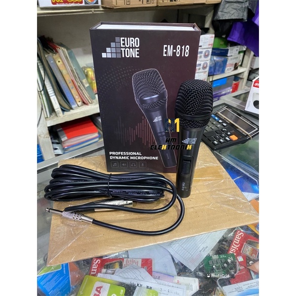 Mic Euro tone EM 818 dynamic microphone kabel