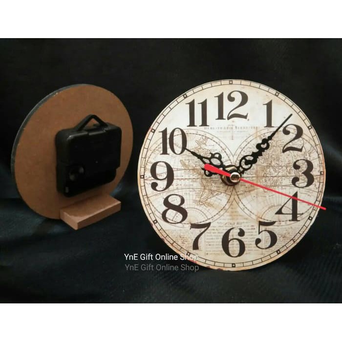 Dijual Jam Meja Kayu 06  Jam Dinding Klasik  Jam Meja Kantor  Jam Meja Antik Baru