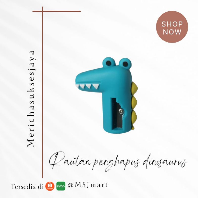 

Penghapus & Rautan pensil 2in1 Dinosaurus Lucu