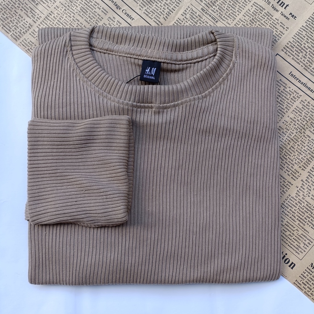 PART II Kaos Rib Premium / Kaos Grosir / Kaos Rib Premium Tebal / Kaos Lengan Panjang Termurah-Beigie cjb