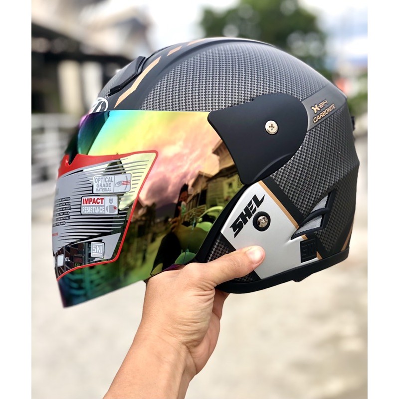 Helm Half face Motor Sni Dewasa Shell Matrix