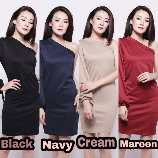 D001- DEMNA ONE SHOULDER DRESS