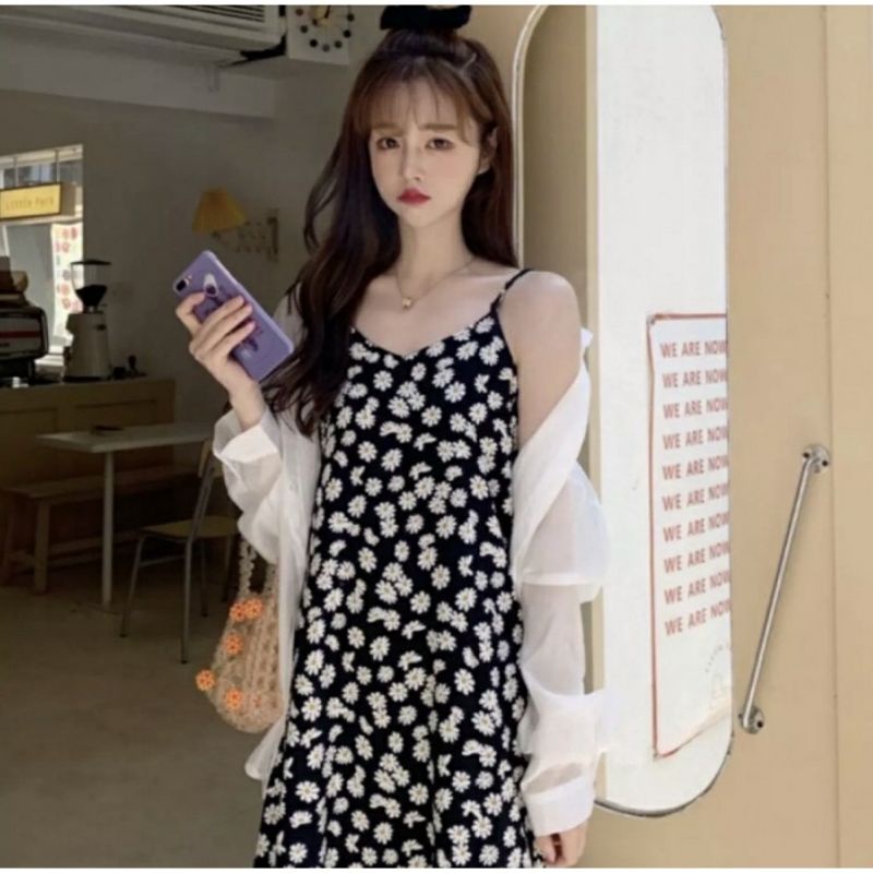 Arifirn Dress Korea Flora - Dress Wanita Murah