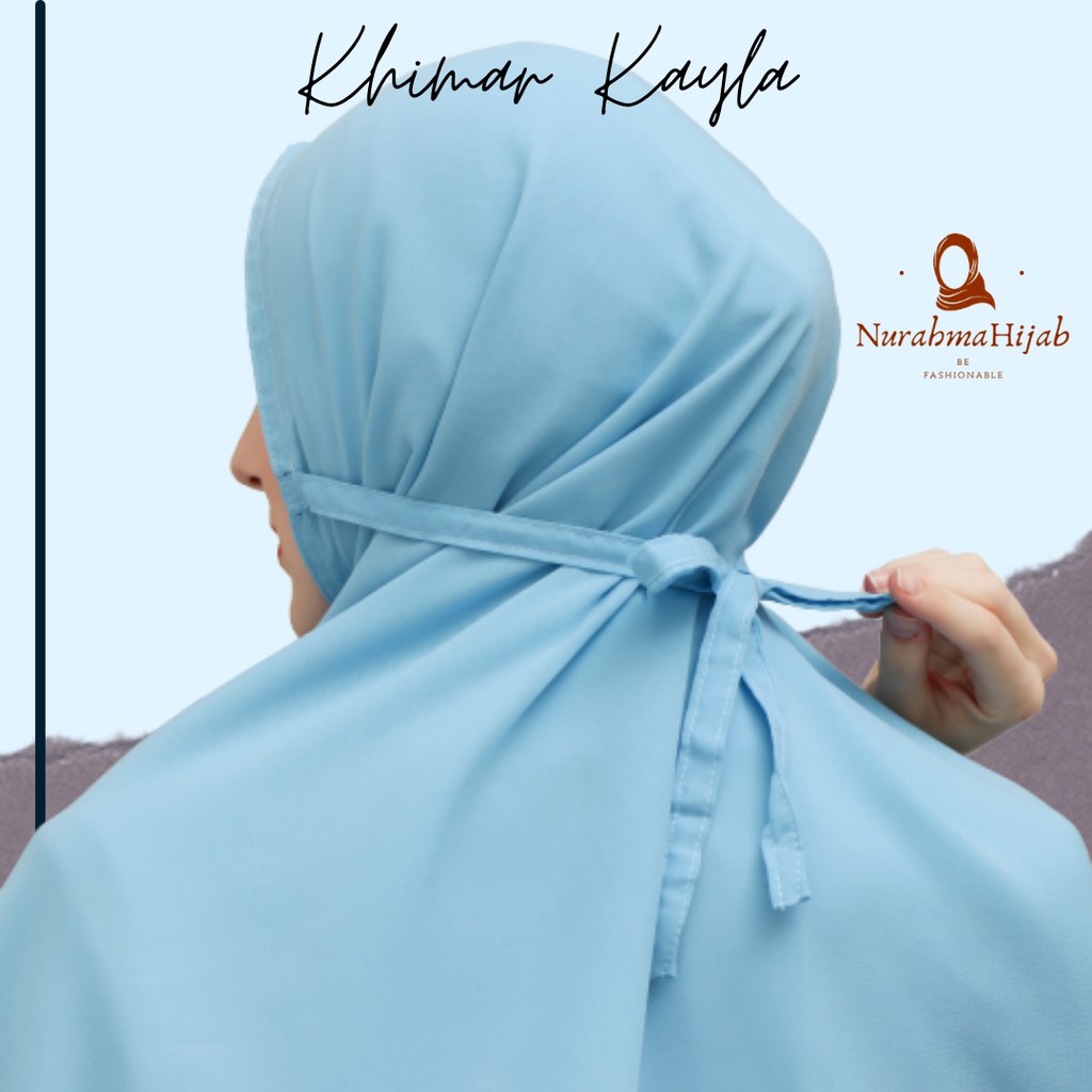 Khimar KAYLA Dua Layer Jumbo Nonped / Fine Katun Hijab Syari