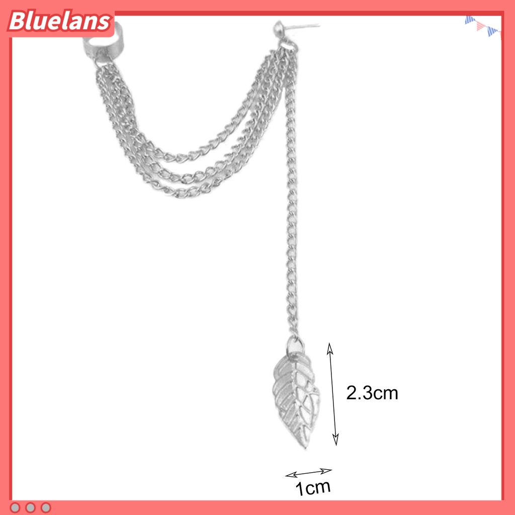 Bluelans Earrings Fashion Metal Chain Leaf Shape Female Dangle Earrings