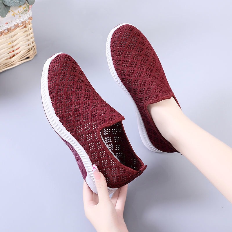 Sepatu Sneakers Slip On Wanita Sepatu Running Cewek Unisex - 2202