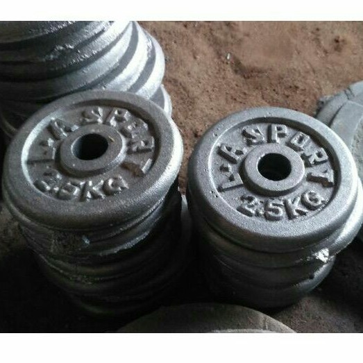 Plate Barbell Dumbell 2.5kg 4pcs Total 10kg BAHAN BESI