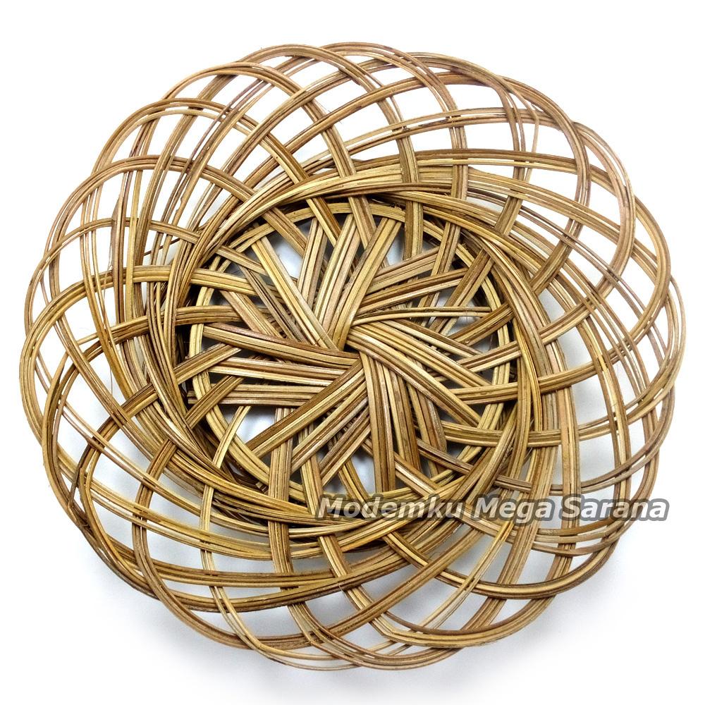 Piring Lidi Kelapa Anyaman Diameter 23cm