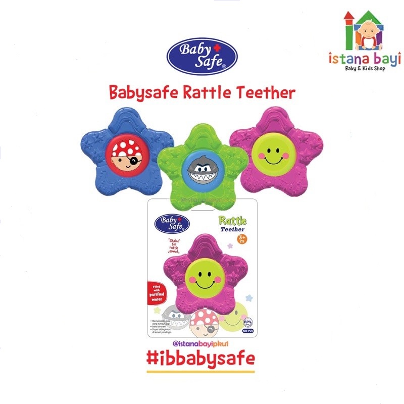 Baby Safe Rattle Star Teether Filled with Purified Water - Mainan Gigitan Bayi Bentuk Star TT010 /Teether bayi