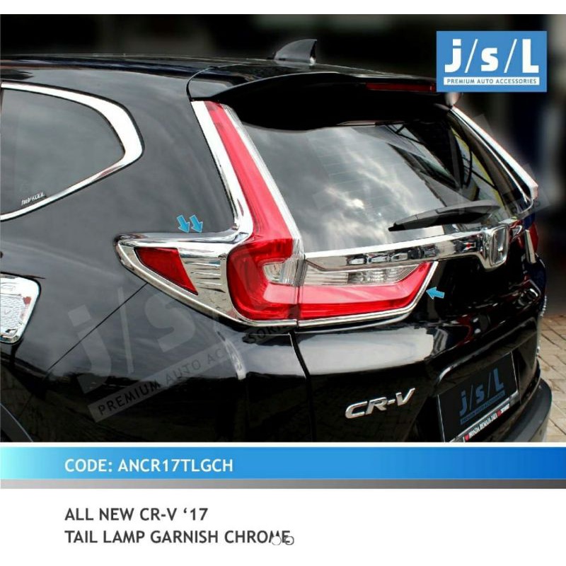 Garnish lampu belakang CRV Turbo 2017 tail Lamp garnish chrome
