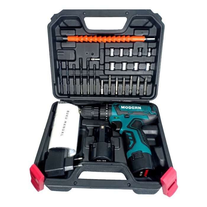 MODERN M15 Bor Cordless Drill Batre Tembok Impact Tanpa Kabel Mesin K1
