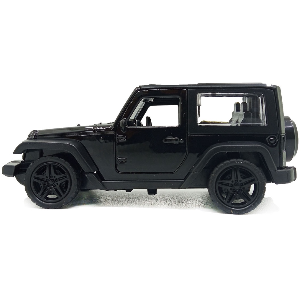 Toy Addict Jeep Wran9ler Hard Top Offroad Hitam Diecast Mainan Mobil