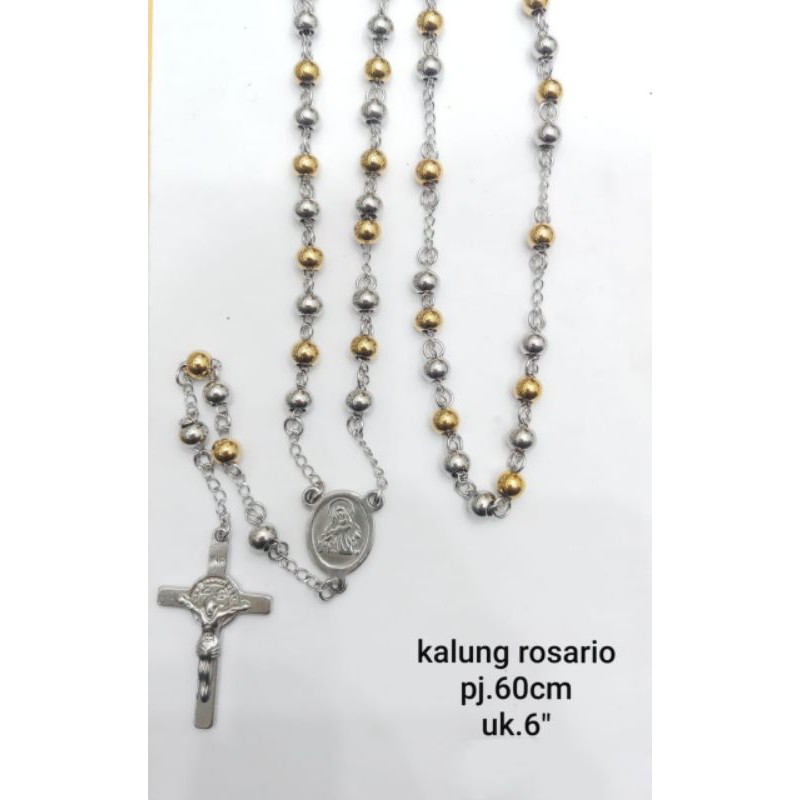 Kalung Rosario Kombinasi Titanium13