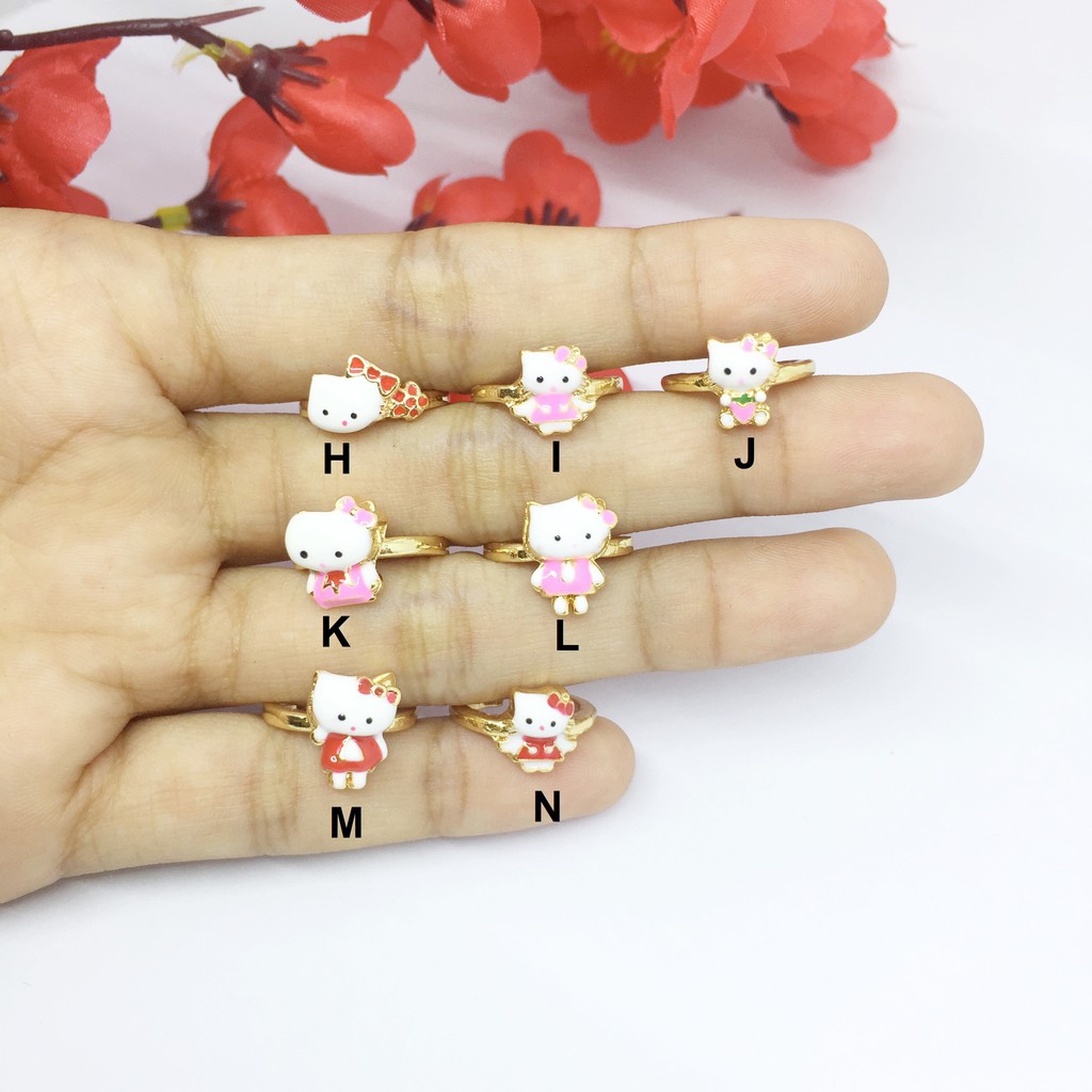 Cincin Anak Xuping HK Kitty Kucing Strawberry Lapis Emas - BR317