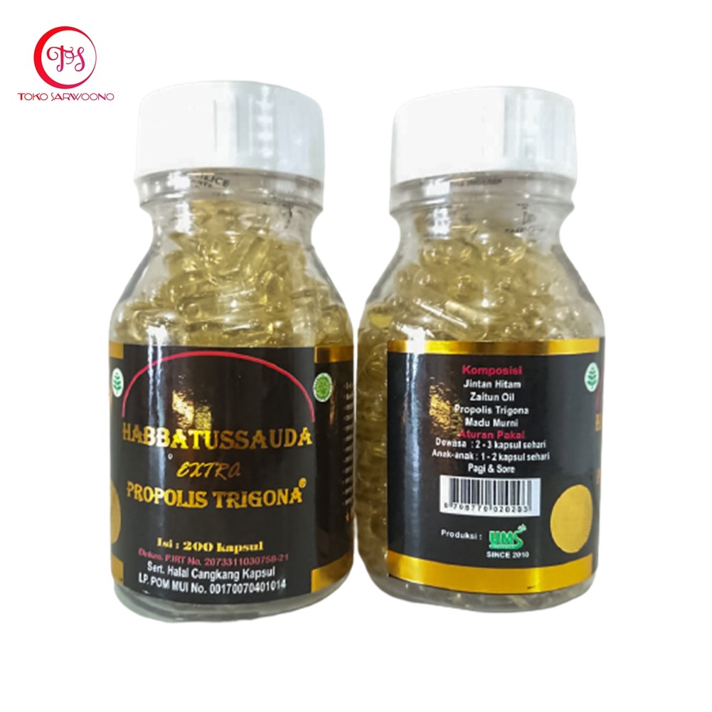 Habbatussauda Extra Propolis Trigona Isi 200 Kapsul Original - Habatusauda