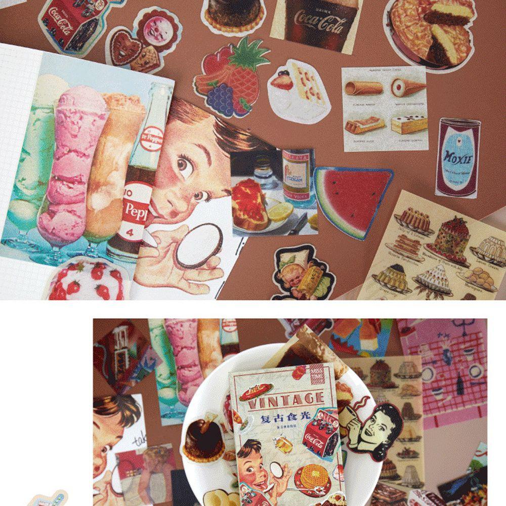 Agustina Retro Stiker Kawaii 55pcs/lot Diary Buku Pegangan Hias Scrapbooking DIY Craft Stationery Stickers