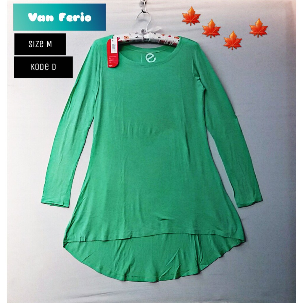 Blouse Tunik Polos Wanita Hijau Rijek BS Kode D