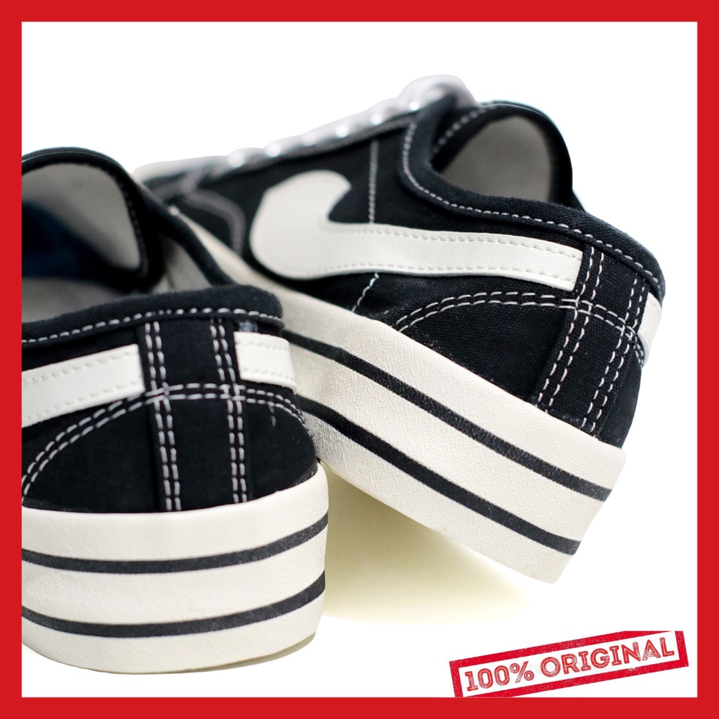 ORIGINAL - Sepatu Brand Lokal Kasual Pria Wanita No Brand Black White Low Not Sneakers Compass Retrograde Black White