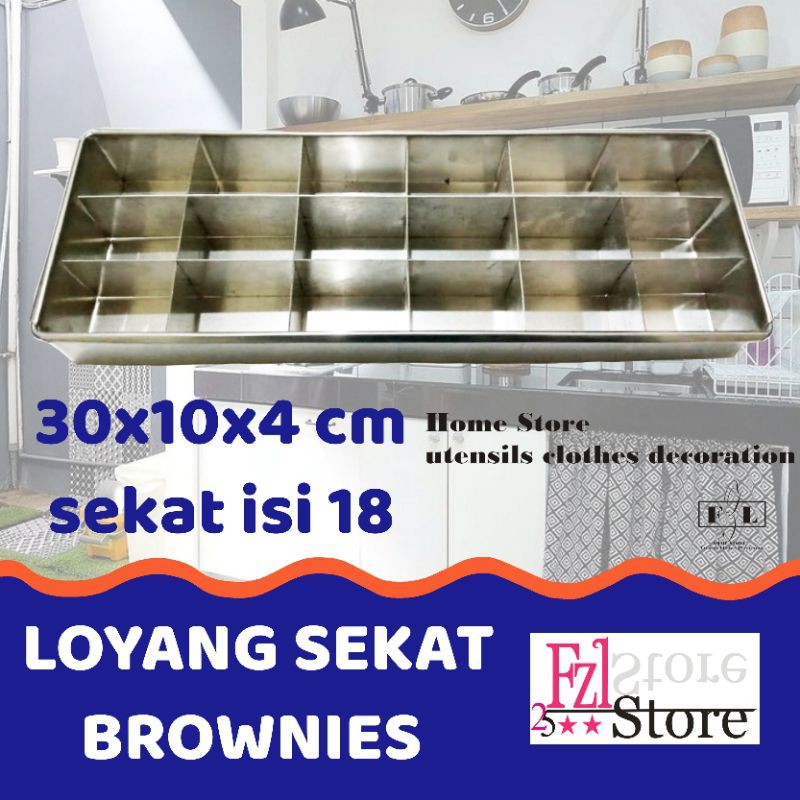 Loyang Sekat Brownies 30x10 (Loyang Brownies Sekat)