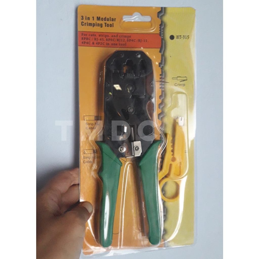 Jual Tang Crimping 3 Hole Tool Krimping Lan RJ45 Doubel RJ11 Dobel RJ ...